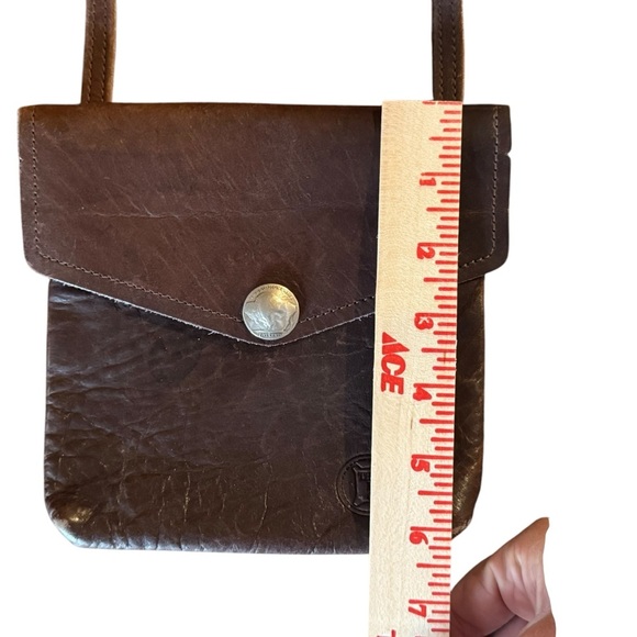 The Buffalo Billfold Company Vintage Leather Crossbody Bag small purse classic - Picture 7 of 13